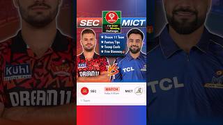 SEC vs MICT Dream11 Team, Sunrisers Eastern Cape vs MI Cape Town Dream11 Prediction #dream11team