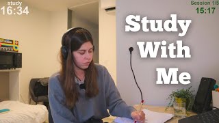 LIVE 14 HOURS Study With Me (60 min study + 10 min break)