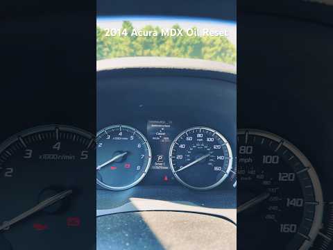 2014 Acura MDX Oil Reset #automobile #car #acura #mdx