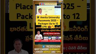 🎓 Amrita University Placements 2025 – Packages Up to 12 LPA! 💼🔥