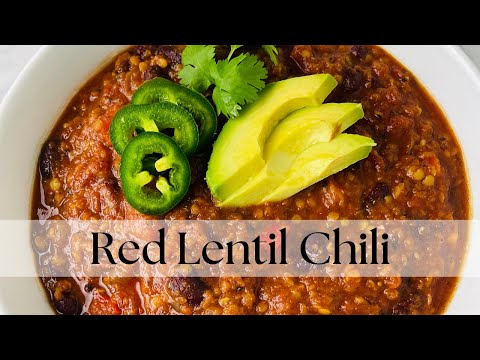 Easy Meatless Chili (lentils and beans)