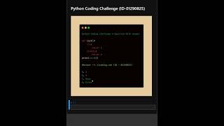 Python Coding Challenge ID 01290825