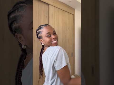 Protective style #hairtutorial #braids #cornrows #hairstyle #hair #braidstyles #protectivestyles