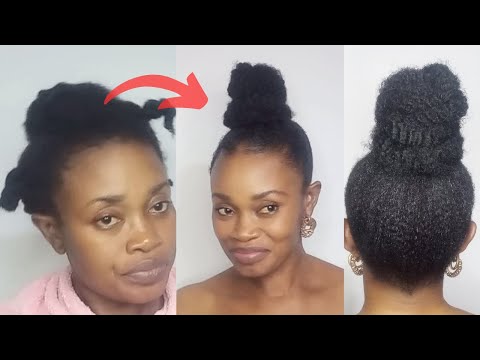 QUICK AND EASY PROTECTIVE STYLE || EASY NATURAL HAIRSTYLE