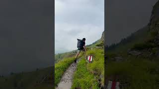 Misty mountain trails in Habkern 🏞️⛰️ Even the rain can’t stop a good hike! 🌧️🇨🇭#shorts