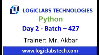 Python Day 2 (Batch - 427)