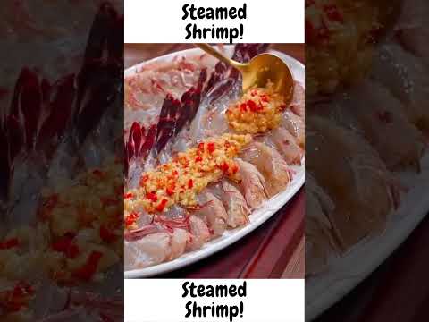 This is How you cook a Perfect Steamed Fresh Shrimp | Fresh Tiger Prawns #shorts   #youtubefeed
