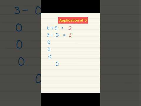 Application of 0 #numbers #maths #zero #short #shortsfeed
