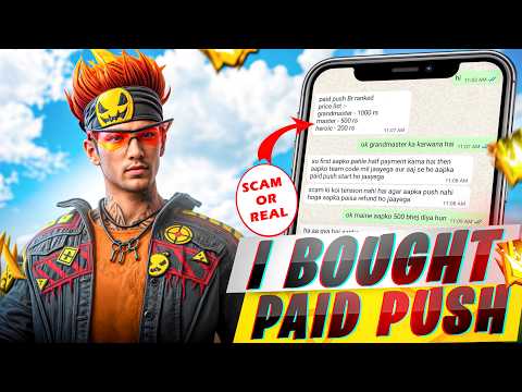 I Bought Paid push | Grandmaster in 2 days  🤯 - Garena free fire