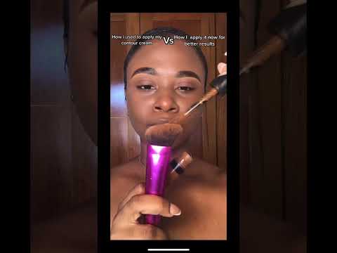 Apply with the brush is better #contour #makeup #makeuptips#mua #concealer #creamcontour #influencer