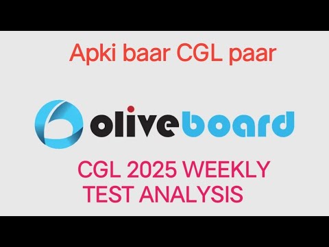 Olive board CGL 2025 weekly mock test Analysis 22/06/2025