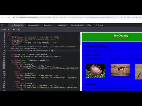 Code4Kids - My First Website - Lesson 1 - My Country