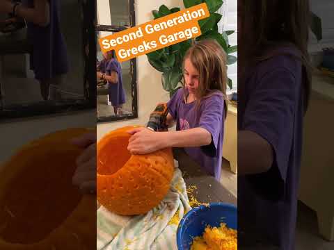 Pumpkin Carving! Taking charge with the Drill! 🎃 #Shorts #Pumpkin