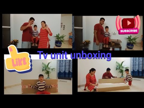 Tv unit unboxing🤷‍♂️milke🤝kaam Karne se muskil kaam v asan ho jata hai #unityisstrength💪#familyvlog🥰
