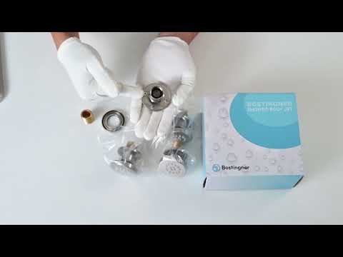 Bostingner Round Shower Body Spray Jets Brushed Nickel 4pcs Unboxing & Review