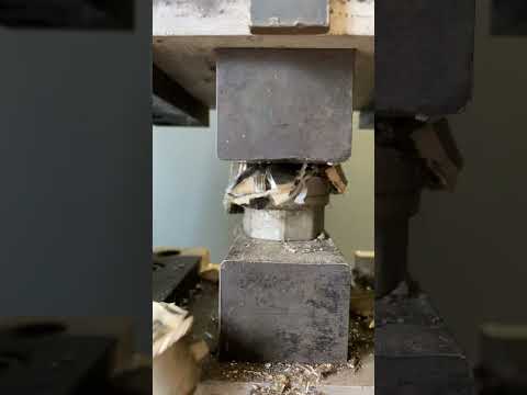 Brass valve vs hydraulic forging press #crush #destruction