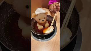 trying the CUTEST TEDDY BEAT HOT POT in Hong Kong 🇭🇰🧸 #foodie #hotpot #hongkong #hk #hkfood #food