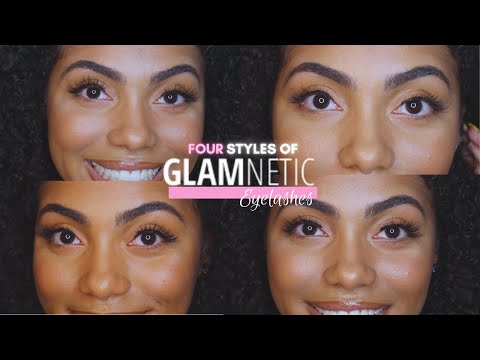 Trying on FOUR Natural Styles of Glamnetic Eyelashes