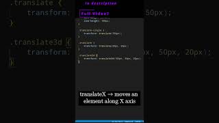 💻 CSS 52b 💻 transform translate3d, translateX  Y  Z 💻 #css #css3 #csscourse #html #html5 #omg