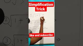 Simplification short trick math ll simplification trick math ll #simplification #shorts #shortvideo