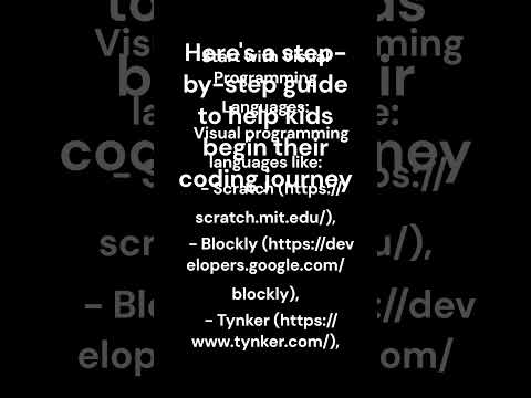 How kids learn to code