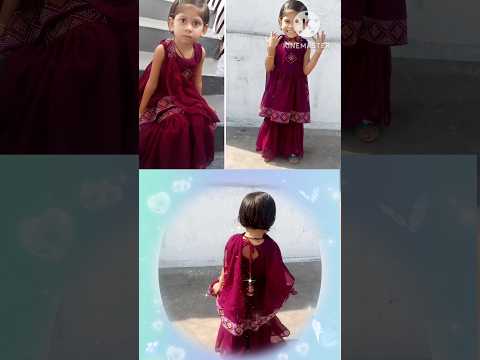 Baby sharara Dress cutting and stitching video #youtubeshorts #viralyoutubeshorts