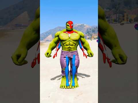 GTA V SPIDER-HULK TAKE EPIC REVENGE FROM THANOS 🤯 | #shorts #gta5