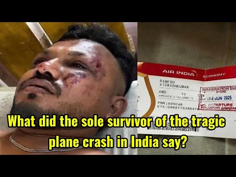 What did the sole survivor of the catastrophic plane crash in India say?