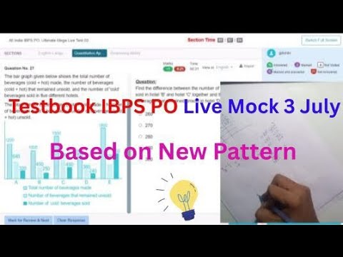 🎯Testbook IBPS PO Live mock test 3 July on Latest Pattern 📚✍️ | Share Score📝 | How to Attempt Mock 🗒