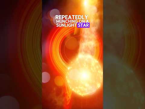 A Black Hole repeatedly nibbling on a Sun-like star #space #universe #shorts