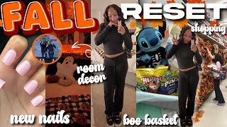 FALL RESET VLOG ✰ | boo basket, fall decor shopping, new nails, cleaning, etc!