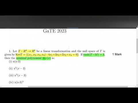 GATE 2023 ;  Linea algebra ; "Top Solutions for GATE Aspirants: Answering Tricky Questions