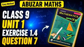 Class 9 Maths Unit 1 Exercise 1 4 Question 7 Peshawar Board Kpk @AbuzarMaths