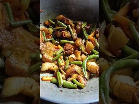 carrot #been #pork dry fry #recipe #cooking #shortyoutube