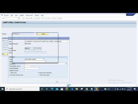 ALV Report To Fetch Data From Two SAP Standard Database Tables Using Inner Join Concept | SAP ABAP |