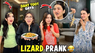 Extreme Lizard🦎 Prank | Sab Ne Cheekhain Maar Di! 😱| Mera Dant Toot Gaya 🦷| Hira Faisal | Sistrology