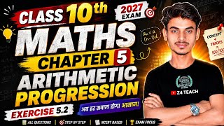 Prashnavali 5.2 Class 10th Maths Arithmetic Progression Exercise 5.2 Full Solution 2026 ||