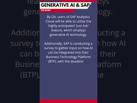 Generative AI powered ‘Just Ask’ feature for SAP Analytics Cloud  by Q4 #sapanalyticscloud #sapbtp