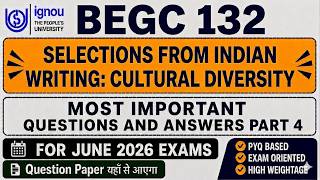 IGNOU BEGC 132 Important Questions Answers | BEGC 132 Previous year solution l BEGC 132 one shot