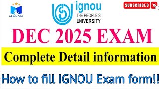IGNOU TEE DEC 2025 Exam Form open🔥How to fill IGNOU exam form #ignou 