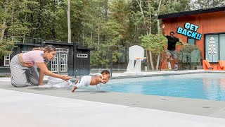 I DROPPED THE BABY IN THE POOL...*sorry Quan*