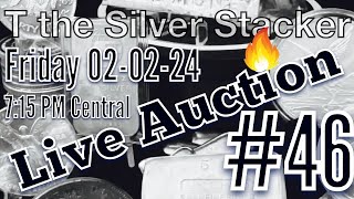 Live Auction 46 #tthesilverstacker #silverstacking #coincollecting