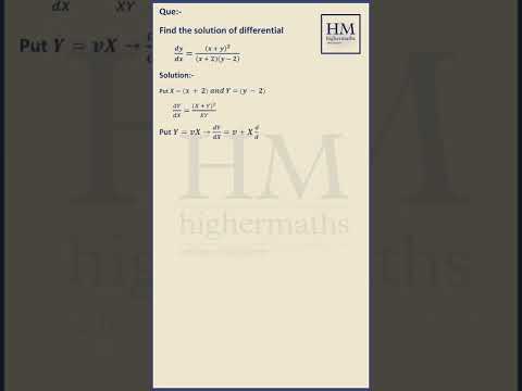 Differential Equation solved question.