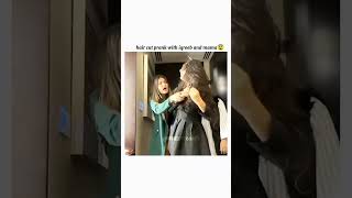 Hair cut prank with iqreeb & mama #sistrology #rabiafaisal #hirafaisal #iqrakanwal @Wkedit688