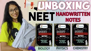 UNBOXING NEET HANDWRITTEN NOTES📚 | Bhavya Jain