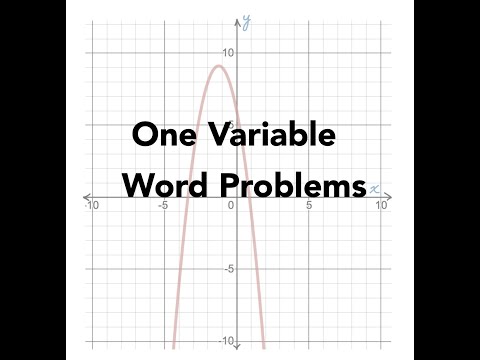 One Variable Word Problems