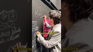 jhope sign on CDTV #bts #shorts #jhope