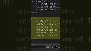 HTML 12c - description list #html #html5 #html5tutorial #html5course