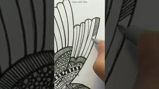 Bird Mandala Art / Easy mandala Art/ Step by step #shorts  #youtubeshorts