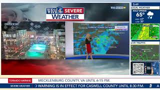 Severe Storm System moving through Wake County; Tornado Warnings, North Carolina Power Outages